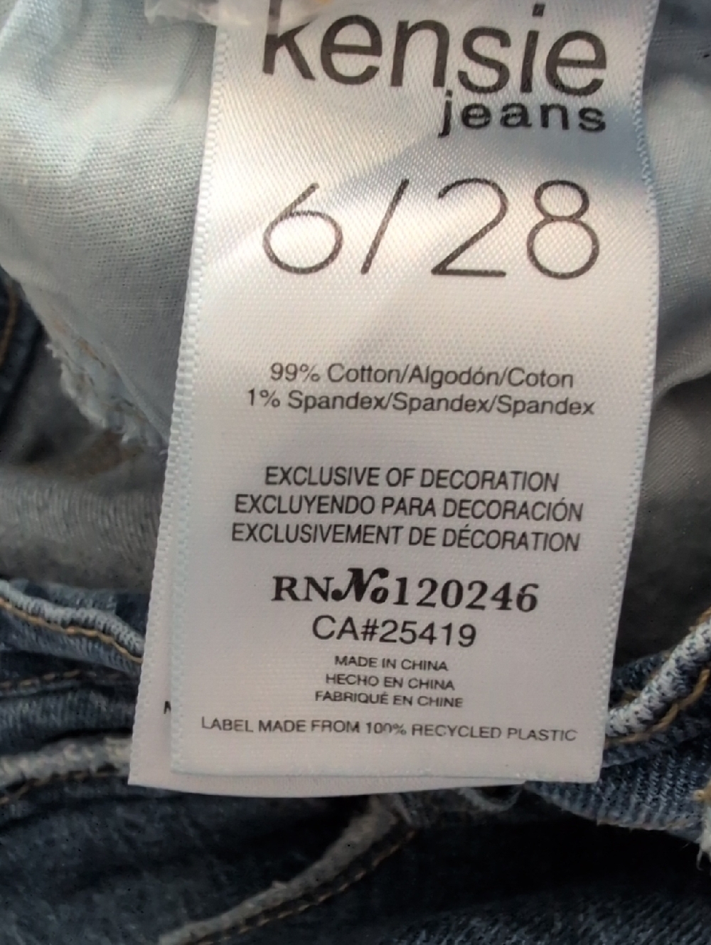 Kensie The Izzy High Rise Relaxed Straight Jeans Size 6 - Picture 8 of 12